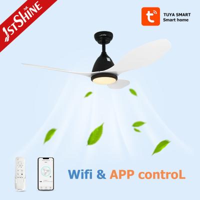 China Noiseless 110V 240V Dimmable LED Ceiling Fan With 3 Colors Change Light for sale