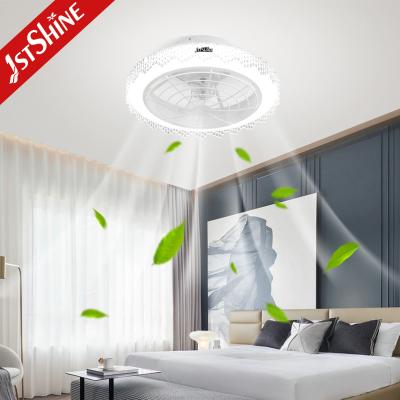 China Acrylic Shell LED Ceiling Fan Dimmable LED Light Fan With Quite DC Motor for sale