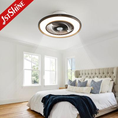 China 22 Inches Flush Mount Led Bladeless Ceiling Fan Low Profile Dimming Light for sale