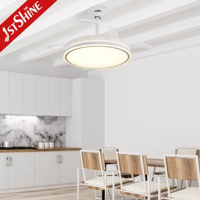 China 3 Color Folded LED Ceiling Fan Remote Smart Control Chandelier Ceiling Fans With Lights for sale