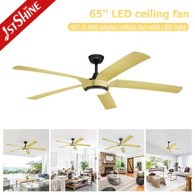 China Larger 3 Color LED Light 5 Blade Ceiling Fan Plastic Blade for sale