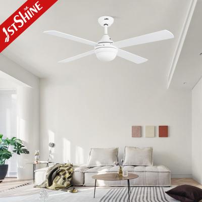 China 4 MDF Blade Modern Ceiling Fan LED Light 5 Speeds Remote Control For Bedroom for sale