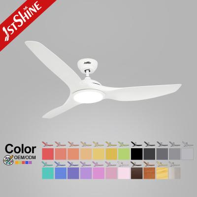 China ROHS 52 Inch White Low Noise Large Airflow Ceiling Fan Led Five Speeds Remote Control for sale