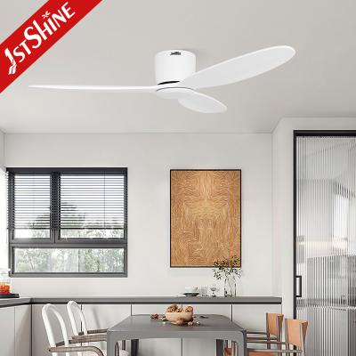 China 5 Speed AC Motor Remote LED Ceiling Fan With Light Wood Blades for sale