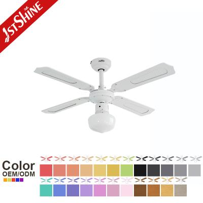 China CCC ROHS White Metal Blade Ceiling Fan 45 Inch Classic 3 Speed Choice for sale