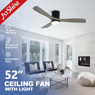 China Low Noise 35W Decorative Saving Space Flush Mount Ceiling Fan With LED Light for sale