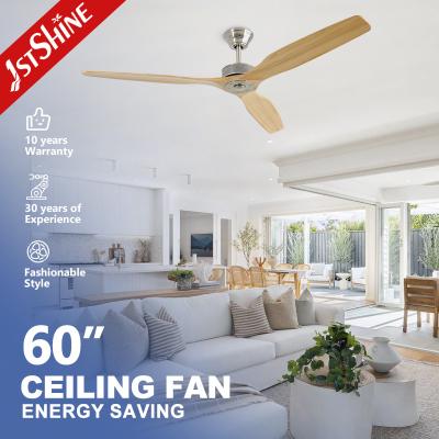 China Dc 6 Speeds Solid Wood Ceiling Fan Remote Control Indoor Decorative for sale