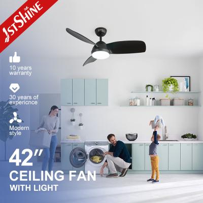 China Noiseless Energy Saving DC Motor 3 Colors Change Led Ceiling Fan Light For Bedroom for sale