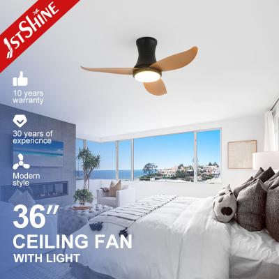 China 36 Inch Low Profile Ceiling Fan With Light Plastic Blade DC Motor Low Noise for sale