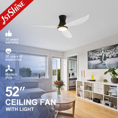 China Low Profile Quiet Dc Motor ABS Blade Ceiling Fan For Low Ceiling With Lamp for sale