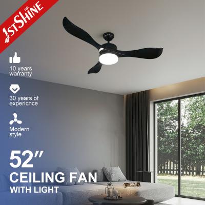 China 33.3W 52inch 5 Speed Remote Control Plastic LED Ceiling Fan With Light for sale