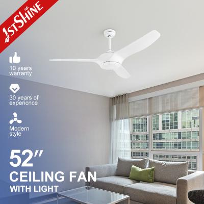 China Modern Study Bldc Inverter Plastic Ceiling Fan Three White Blade for sale