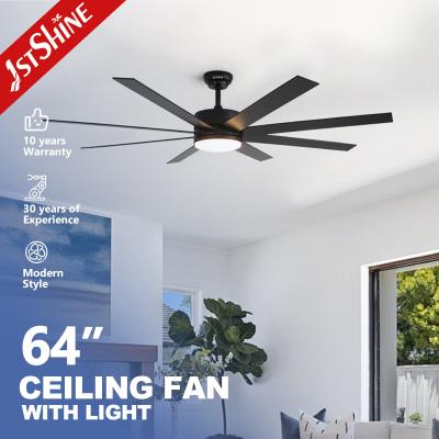 China Black MDF Blades Ceiling Fans With Lights 6 Speed Remote Control App Control for sale