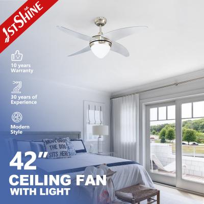 China 4 MDF Blades Modern LED Ceiling Fan Handheld Remote For Living Rooms for sale