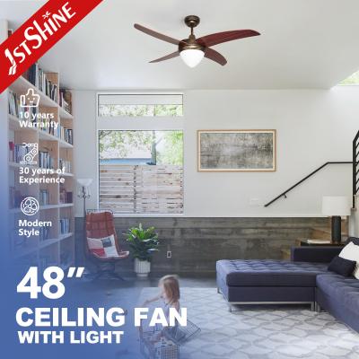 China Light 4 MDF Blades Decorative Ceiling Fan With Remote Energy Saving Ac Motor for sale