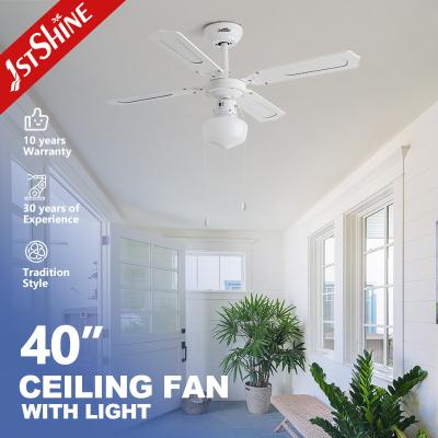 China CCC ROHS White Metal Blade Ceiling Fan 45 Inch Classic 3 Speed Choice for sale