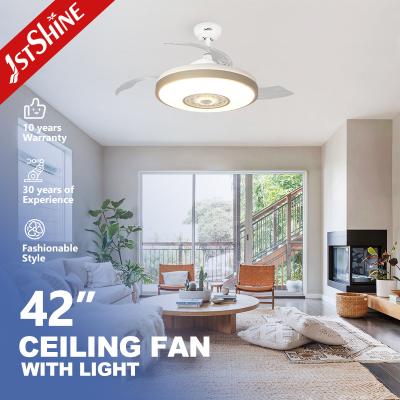 China Invisible 42 Inch Smart RGB LED Ceiling Fan For Bedroom for sale