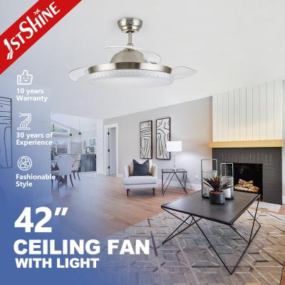 China Modern 42 Inch 220V 50Hz Bladeless LED Ceiling Fan For Bedroom for sale