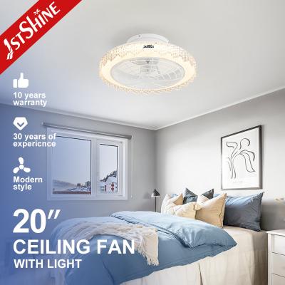 China Acrylic Shell LED Ceiling Fan Dimmable LED Light Fan With Quite DC Motor for sale