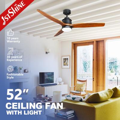 China 220V Power Saving Remote LED Ceiling Fan 52 Inch 5 Speed Choice for sale