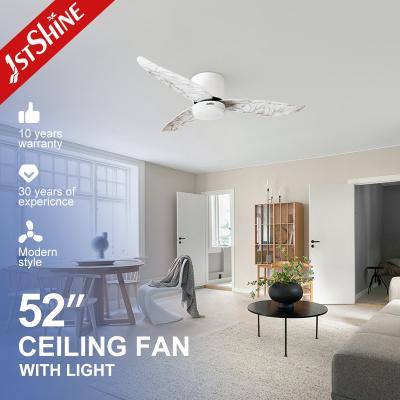 China 3 ABS Blades Decorative Low Floor Flush Mount Ceiling Fan With Light for sale