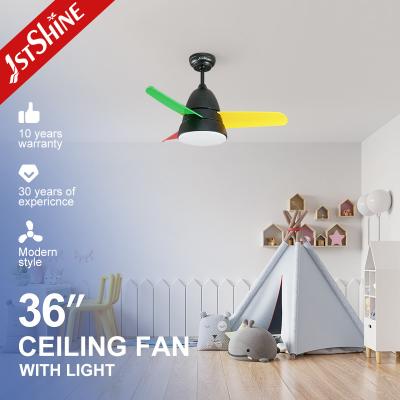 China Bedroom Brushless Dimmable LED Ceiling Fan With Remote RoHS Certification for sale