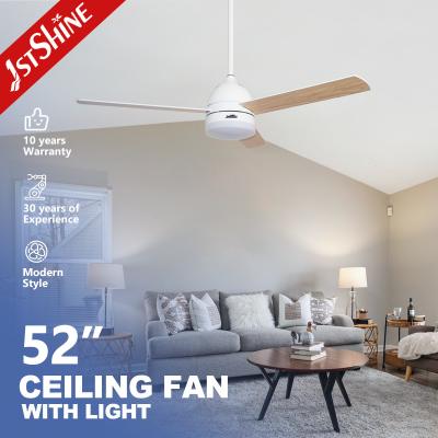 China 50W Indoor Remote Control Modern LED Ceiling Fan With 3 MDF Blades for sale