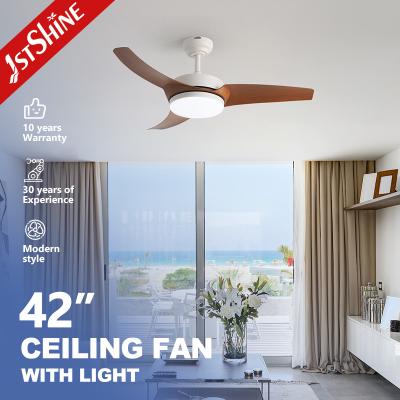 China 3-Color LED Light 42-Inch Ceiling Fan with Plastic and Wood-Grain Blades 6 Speeds to Choose for sale
