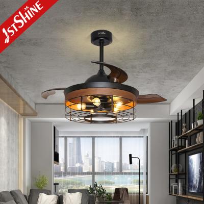 China AC Motor 65W Retractable Decorative Ceiling Fan With 5 Light Kits for sale