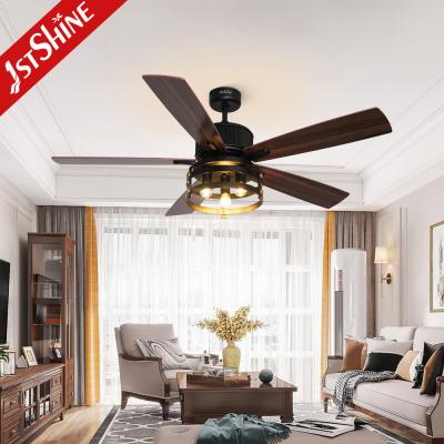 China Black 52 Inches Industrial Ceiling Fan AC Motor Indoor Decorative for sale