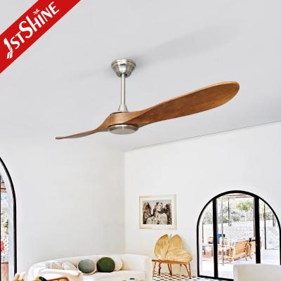 China 5 Speeds Low Noise DC Motor Ceiling Fan With 2 Solid Wood Blades for sale