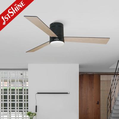 China CCC 52 Inch 3 Plywood Blades Flush Mount Ceiling Fan With Silent DC Motor for sale