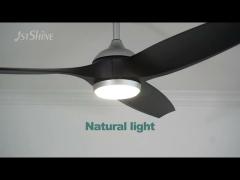 52“ ceiling fan with light and remote control modern indoor abs blade