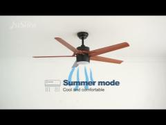 Dc Motor Ceiling Fan With Light Downrod 6-Speed Lower Noise