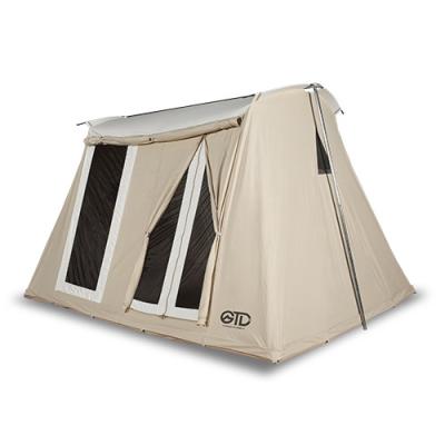 China Waterproof 4 Season Camouflage/Field Game Glamping Canvas Tent For 4 Person Outdoor Camping for sale