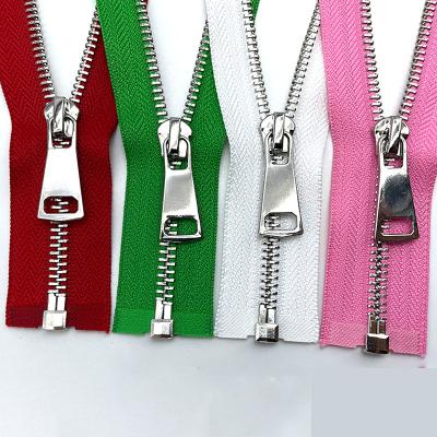 China Factory Auto Lock Metal Zipper #5 High Quality Custom Titanium Alloy Zipper Auto Lock High Strength Titanium Metal Zipper for sale