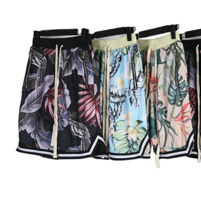 China Zipper Pocket Pattern Breathable Loose Casual Anti-wrinkle Shorts Custom Floral Shorts For Men for sale