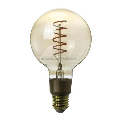 China Benexmart Edison A95 E27 Filament LED Light Bulb Dimmable CCT 2700K Smart Wi-Fi Desktop No Hub Required Compatible with Alexa Google Assistant for sale