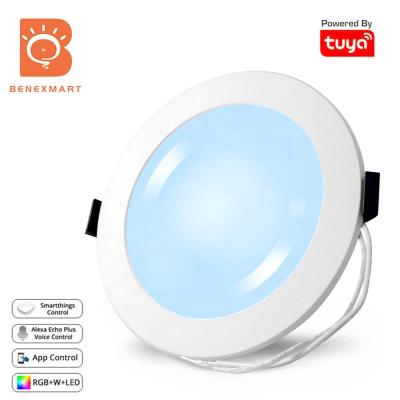 China Mid Century Benexmart Tuya Zigbee 3.0 Smart Downlight 3.5Inch RGBCW Led Recessed Ceiling Light Color Changing Dimmer Alexa Google Home for sale