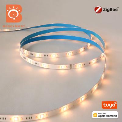 China Benexmart 5M Tuya Zigbee Smart LED Place String Lighting Holiday Decorations Outdoor Christmas RGBW Lights Homekit Control Light Strip for sale