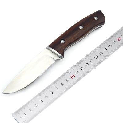 China New Non-variable Custom Design Fixed Knife Wood Handle Blade Blade Hunting Rescue Knives Outdoor Camping Survival Knife for sale