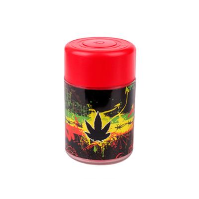 China Spice Herb Storage DMG-M1 LED Potted Storage Can Air Tight ABS Spice Herb LED Storage Stash Jar With Grinder for sale