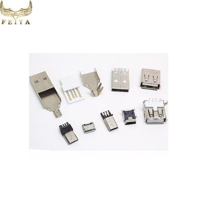 China XW-42 Micro C 5 Pin Solder USB Male Connector For Mobile Phone for sale