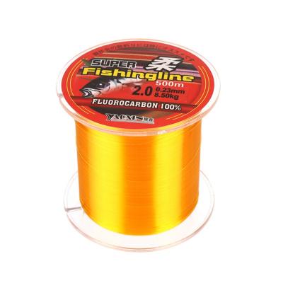 China 500M Golden Nylon Fishing Line Fluorocarbon Float Marker Coated Monofilament Fishing Line Accessories for sale