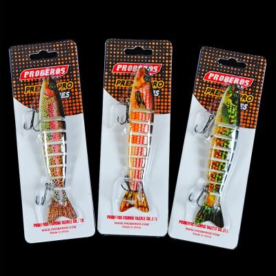 China Multicolor ABS Plastic 2cm/19g 10 Sections Swimbait Lures Sinking Tackle Wobblers Fishing Lures Tools for sale