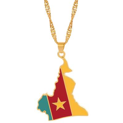 China Hot-selling outdoor hot-selling manufacturer alloy trade Amazon American European minimalist world style creative map necklaces unisex jewelry for sale