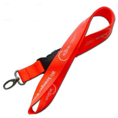 China Polyester Factory Cotton Lanyard Hardware Buckle Custom Keychain Wholesale Hollow ID Holder Rope Neck Lanyard for sale