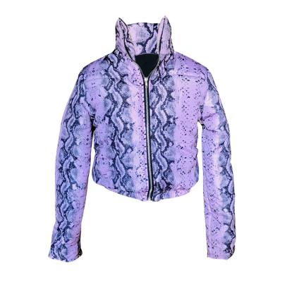 China Winter Short Womens Breathable Bubble Coats Sehe Fashion Purple Down Coat for sale