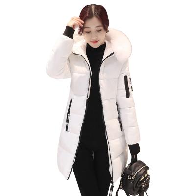 China Breathable Hot Sale Women Hooded Down Jacket Cotton-padded Ladies Long Slim Fit Winter Coats for sale