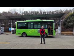 7m Transport Public Electric Mini Buses LHD Driving Mileage 200km